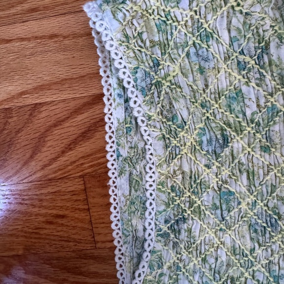 Free People Shea Floral Cotton Blend Babydoll Boho Sleeveless Dress - Undersea - Picture 7 of 9